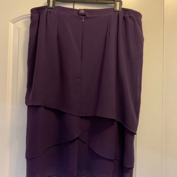 Le Bos women’s purple 3 piece skirt, blouse and light jacket 16W - Picture 3 of 9